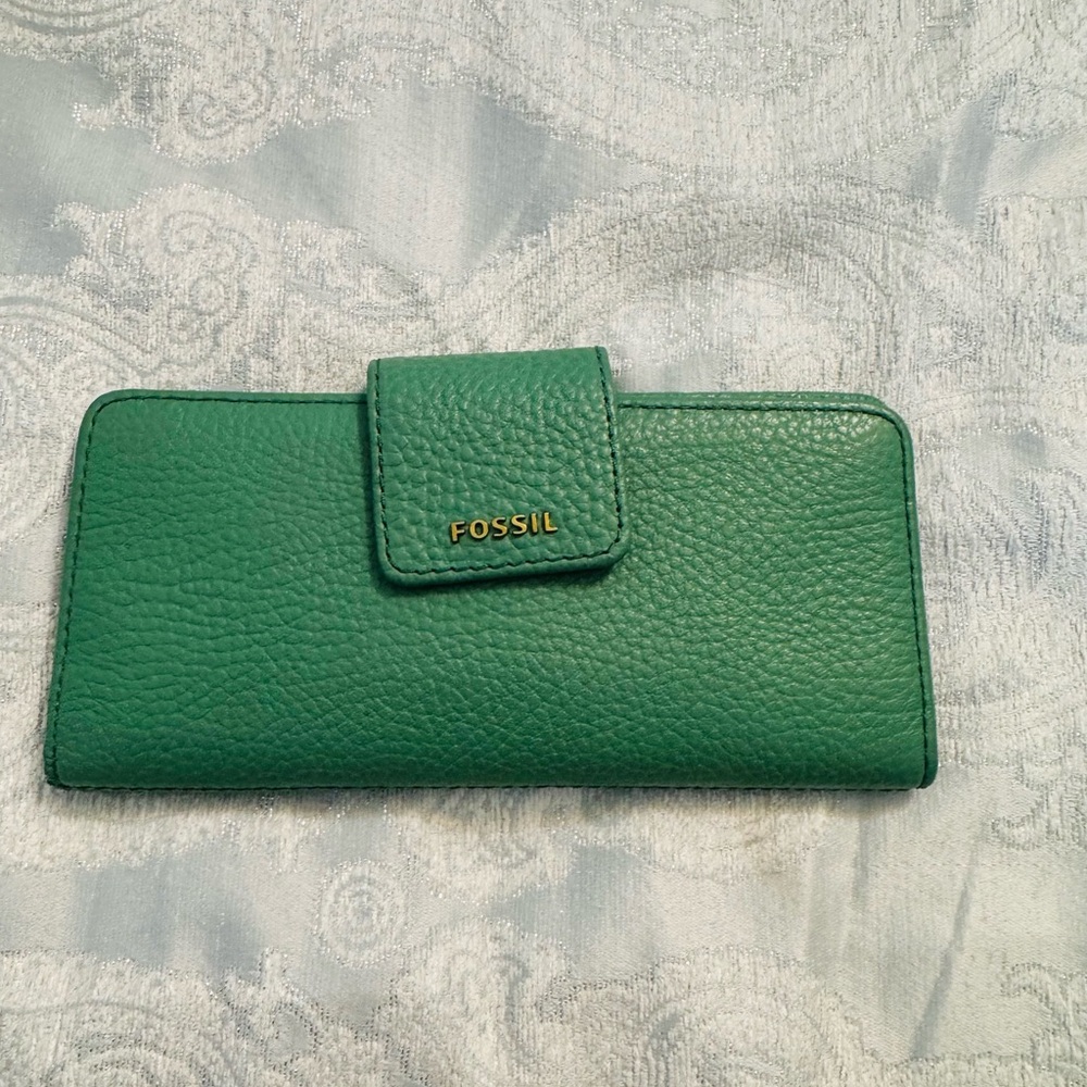 Fossil Green Leather Wallet - Picture 6 of 7